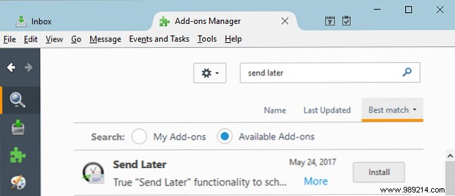 How to configure Mozilla Thunderbird for automatic replies and scheduled emails