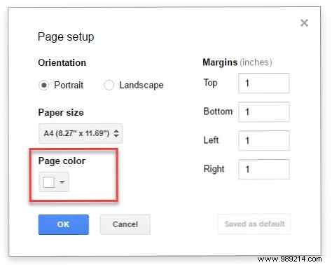 Spice up Google Docs with custom background colors