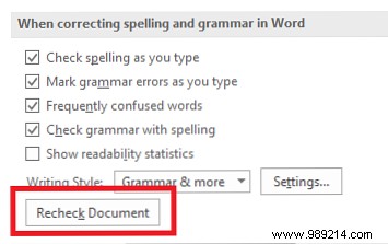 How to spell and check grammar in Microsoft Word