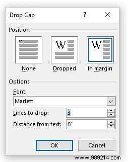 How to use Drop Caps to enhance your text in Microsoft Word