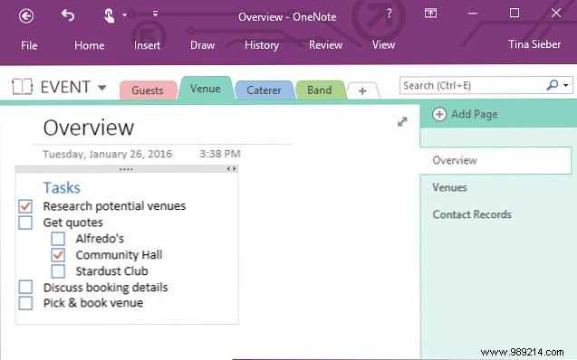 How to use Microsoft OneNote for project management
