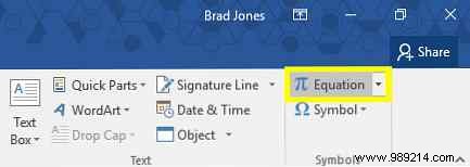 How to write mathematical equations in Office 2016