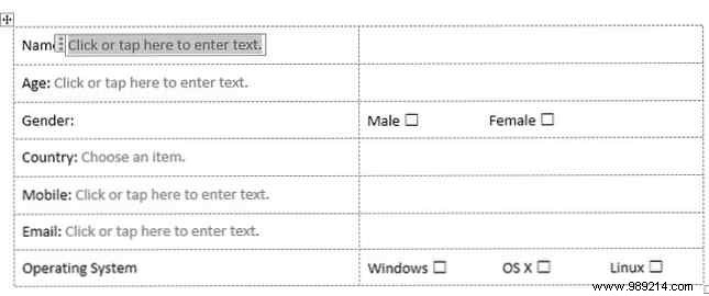 Create a fillable form in Word 2016 and easily collect data