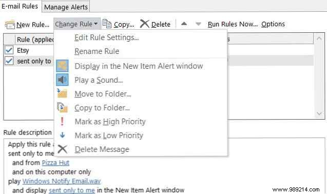 Let Outlook rules manage your email inbox