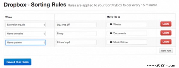 Automatically organize and sort your Dropbox with SortMyBox
