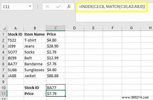 Lookup Excel spreadsheets faster Replace VLOOKUP with INDEX and MATCH