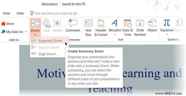 Use PowerPoint Zoom summary for more dynamic presentations