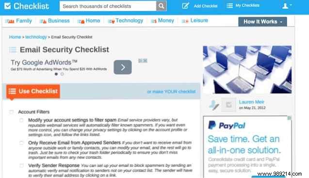 Use checklist templates and tools to avoid mistakes
