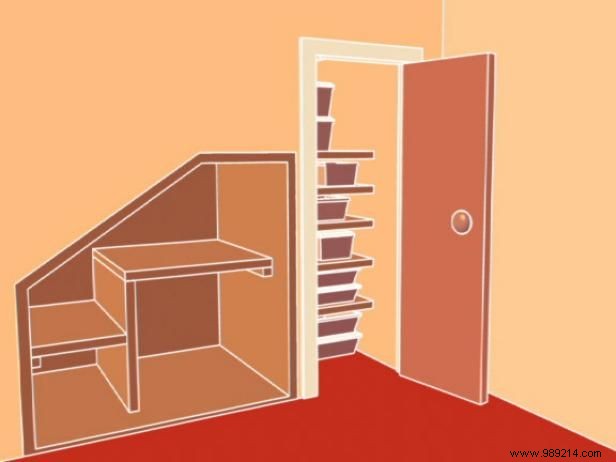 How to build an office under the stairs