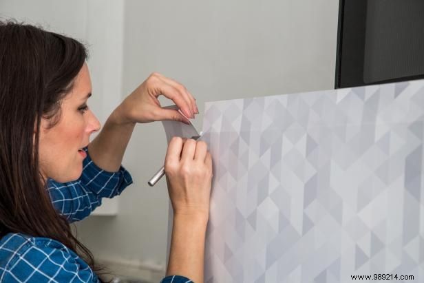 How to cover a refrigerator with removable wallpaper