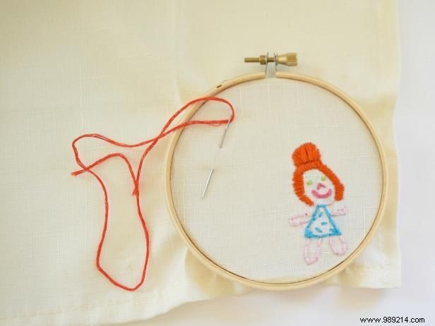 How to embroider your child s artwork