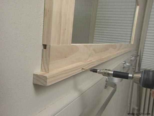 How to frame a bathroom mirror