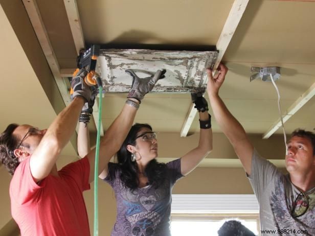How to Install a Stamped Tin Ceiling