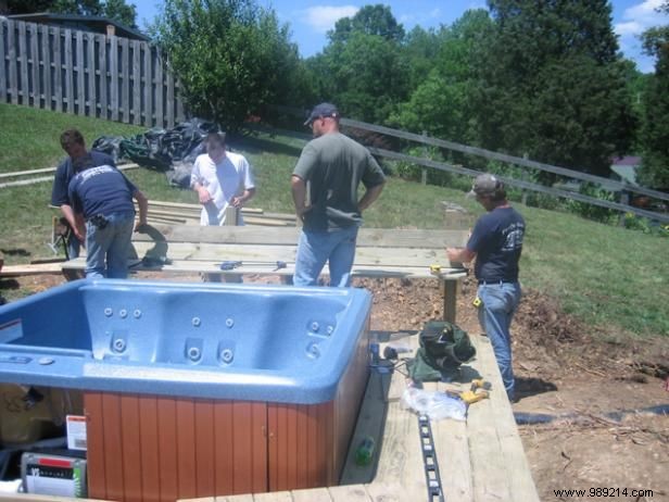 How to Install a Hot Tub Deck Bench