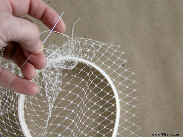 How to make a birdcage wedding veil