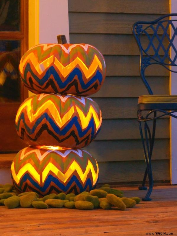 How to Make a Gourd Chevron Topiary