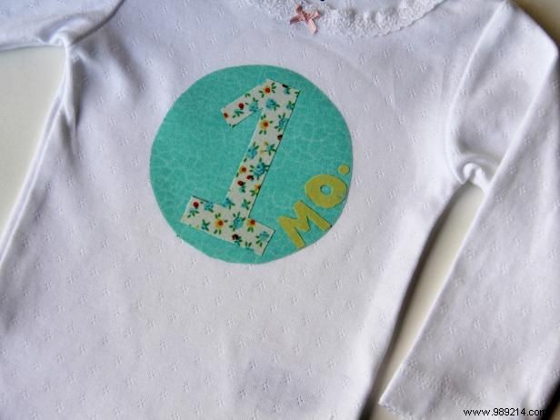 How to make a fabric applique and add it to a Baby Onesie