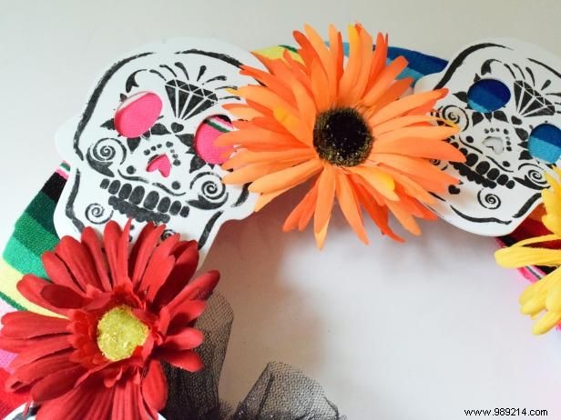 How to make a Day of the Dead Halloween Garland