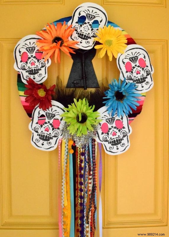 How to make a Day of the Dead Halloween Garland