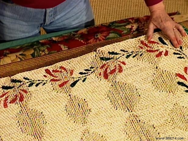 How to make a fabric rug border