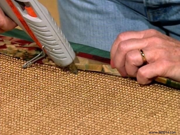 How to make a fabric rug border