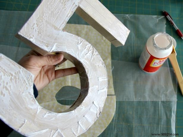 How to make a giant fabric wedding table number