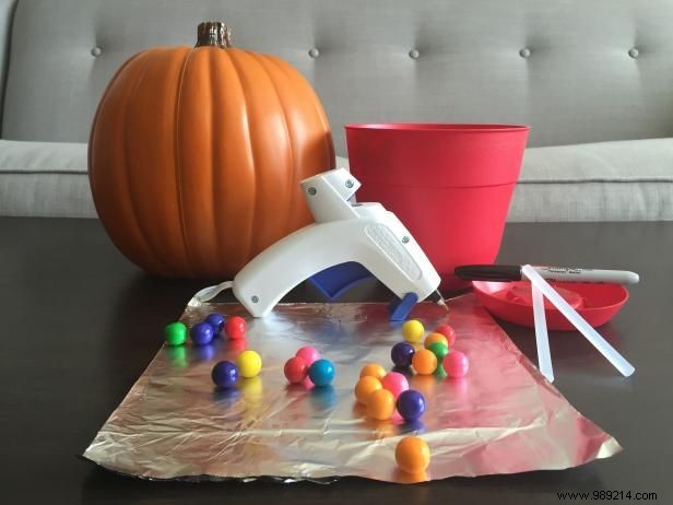 How to Make a Gumball Machine Pumpkin