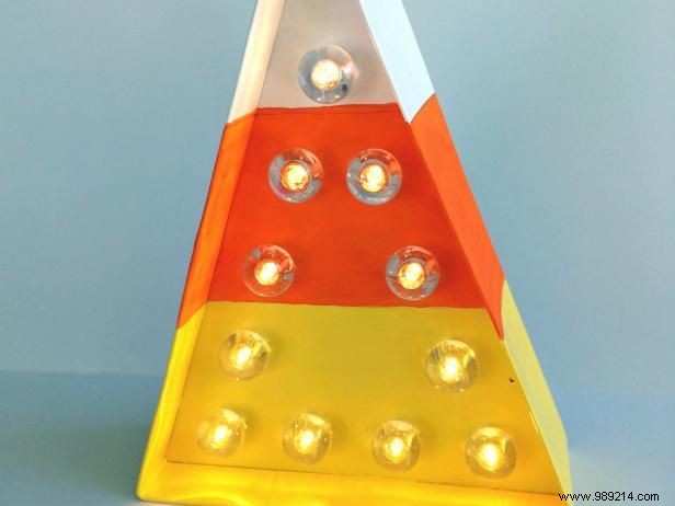 How to Make a Halloween Candy Corn Marquee Light