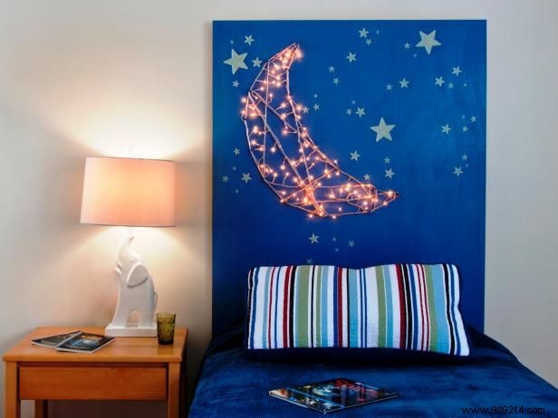 How to make a child s headboard with built in night lights