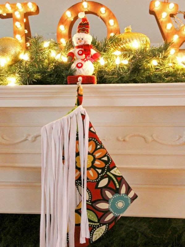 How to Make a Hippie Fringe Christmas Stocking