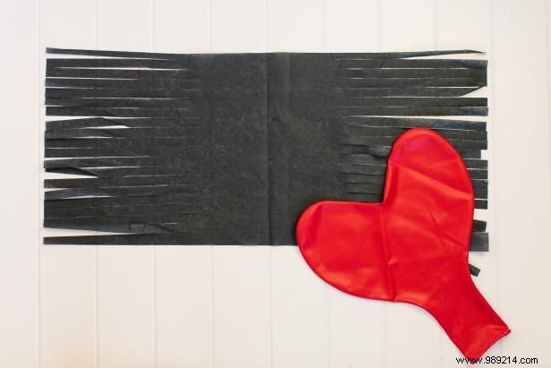 How to make a fabric fringe tassel heart balloon