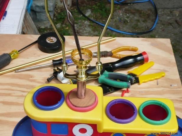 How to make a toy tug boat lamp