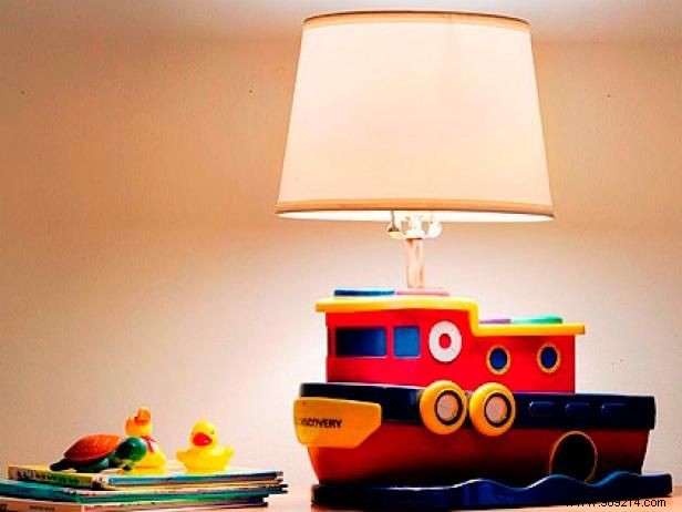 How to make a toy tug boat lamp