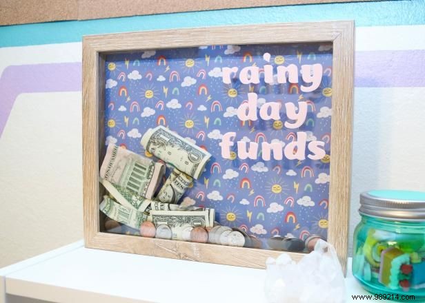 How to make a piggy bank from a shadow box frame