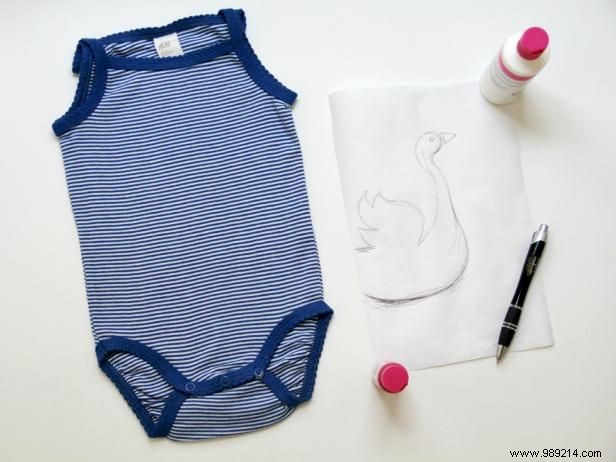 How to make a stencil and use it to paint on a baby