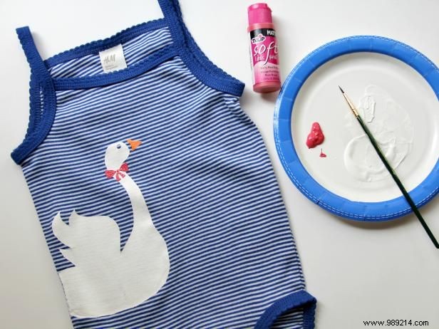 How to make a stencil and use it to paint on a baby