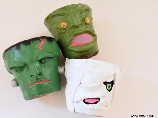 How to Make Air Dry Clay Pots for Halloween