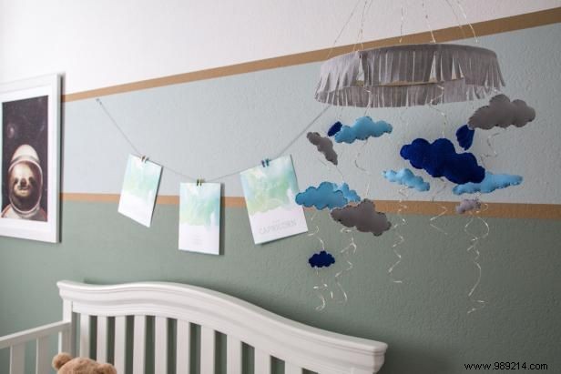 How to Make a Lighted Rain Cloud Mobile for a Baby s Room
