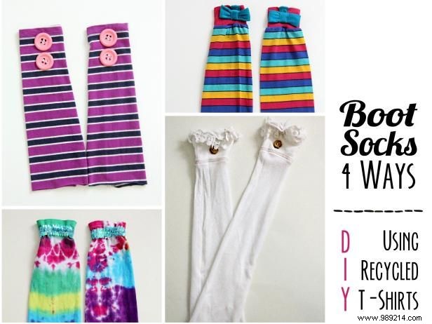 How to make boot socks from old t-shirts