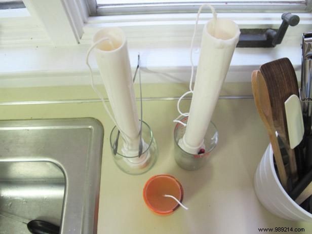 How to make candle holders with PVC pipes for the molds