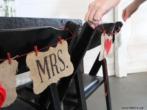How to Make Burlap Wedding Chair Backs