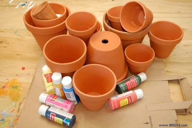 How to make drip paint pots