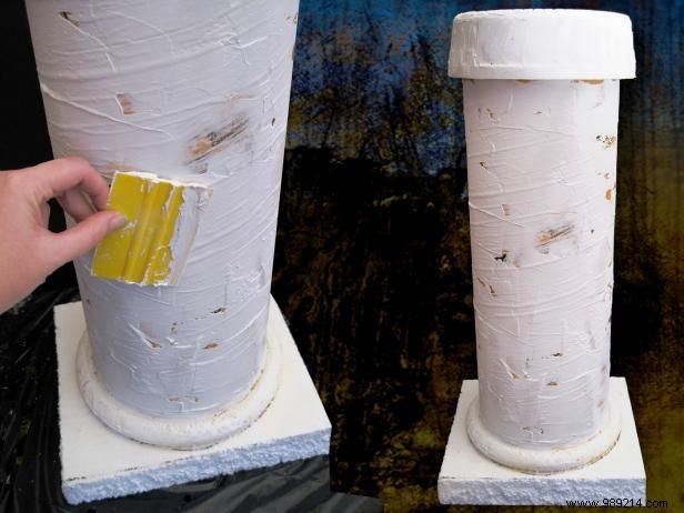 How to make faux stone columns for Halloween or any occasion