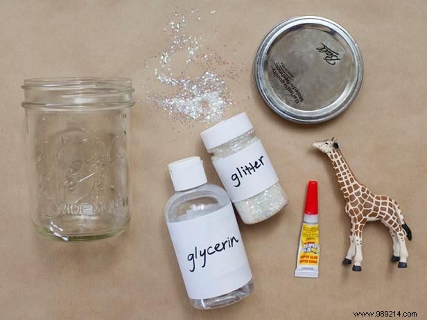 How to make glitter snow globes from mason jars