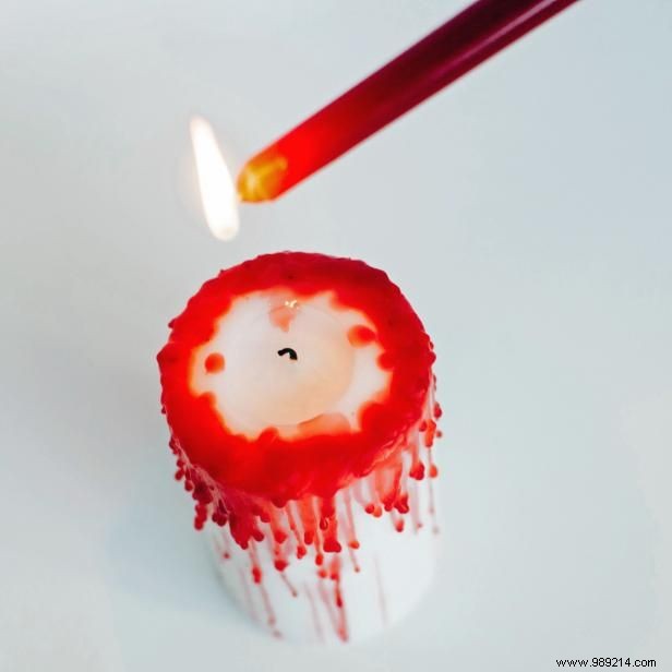 How to make Halloween candles that drip blood 