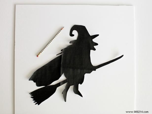 How to Make Glittery Halloween Witch Art 