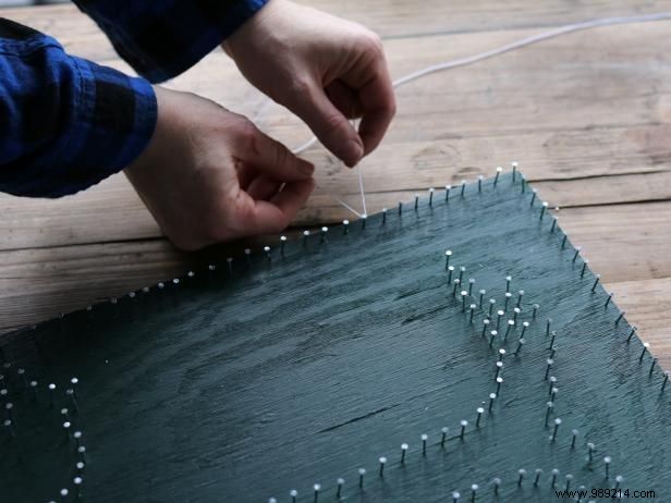 How to make string art in negative space