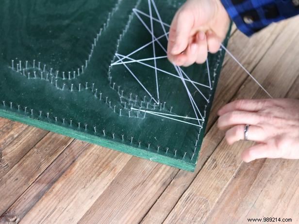 How to make string art in negative space