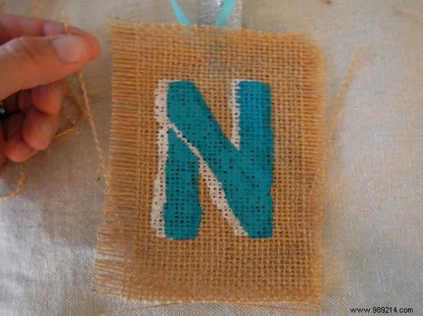 How to Make Monogrammed Burlap Gift Tags