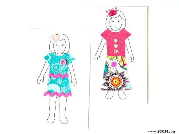 How to make paper dolls with downloadable patterns